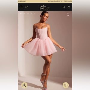 Oh Polly 
Embellished Corset Tulle Skirt Mini Dress NEVER WORN